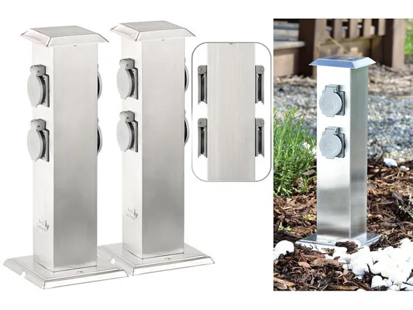 2 colonnes multiprises d'extérieur 4 prises | Multiprises 