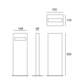 Artemide - Nuda 50 TE2 LED - Borne lumineuse d'extérieur bidirectionnelle