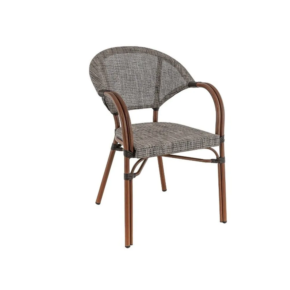 Chaise wendy grise/beige 85x63x57cm france mobilier chr