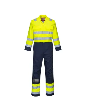 Combinaison Hi-Vis Anti-Statique Bizflame Pro couleur : Jaune/Marine taille 4XL - PORTWEST - - BIZ7YNR4XLPORTWEST