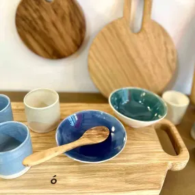 Cuillère à café artisanale en bois d'olivier 
