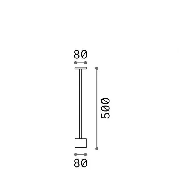 Ideal Lux - Toffee PT D80 H50 - Borne en aluminium d'extérieur