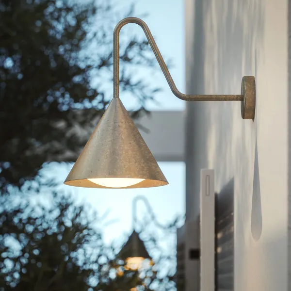Il Fanale - Cone AP curvo outdoor - Applique murale d'extérieur pour le jardin et la terrasse