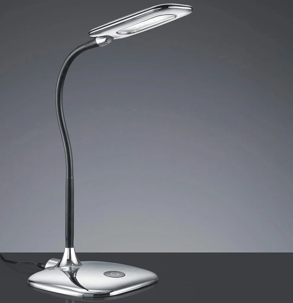 Lampe de bureau led Trio Polly Chrome Plastique