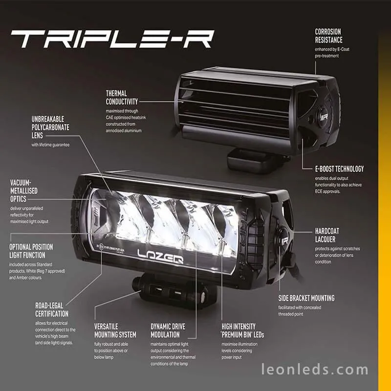 Lazer 00R8-G2-EL-B Barre LED Elite Triple R 1000 Gen 2 | LeonLeds.com