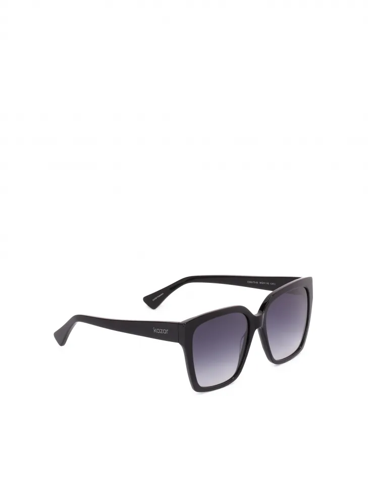 Lunettes de soleil Wayfarer noires pour dames