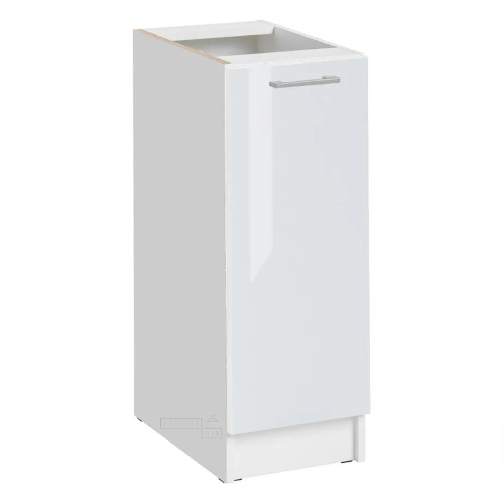Meuble bas de cuisine Eco Blanc Brillant 1 porte L 30 cm