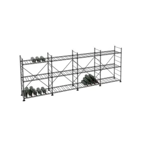 Mobilier pour le vin modulable en acier noir l243xp31