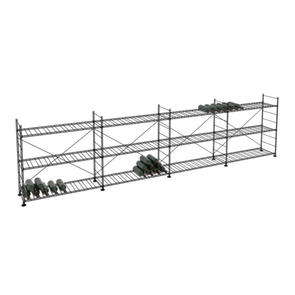 Mobilier pour le vin modulable en acier noir l363xp31