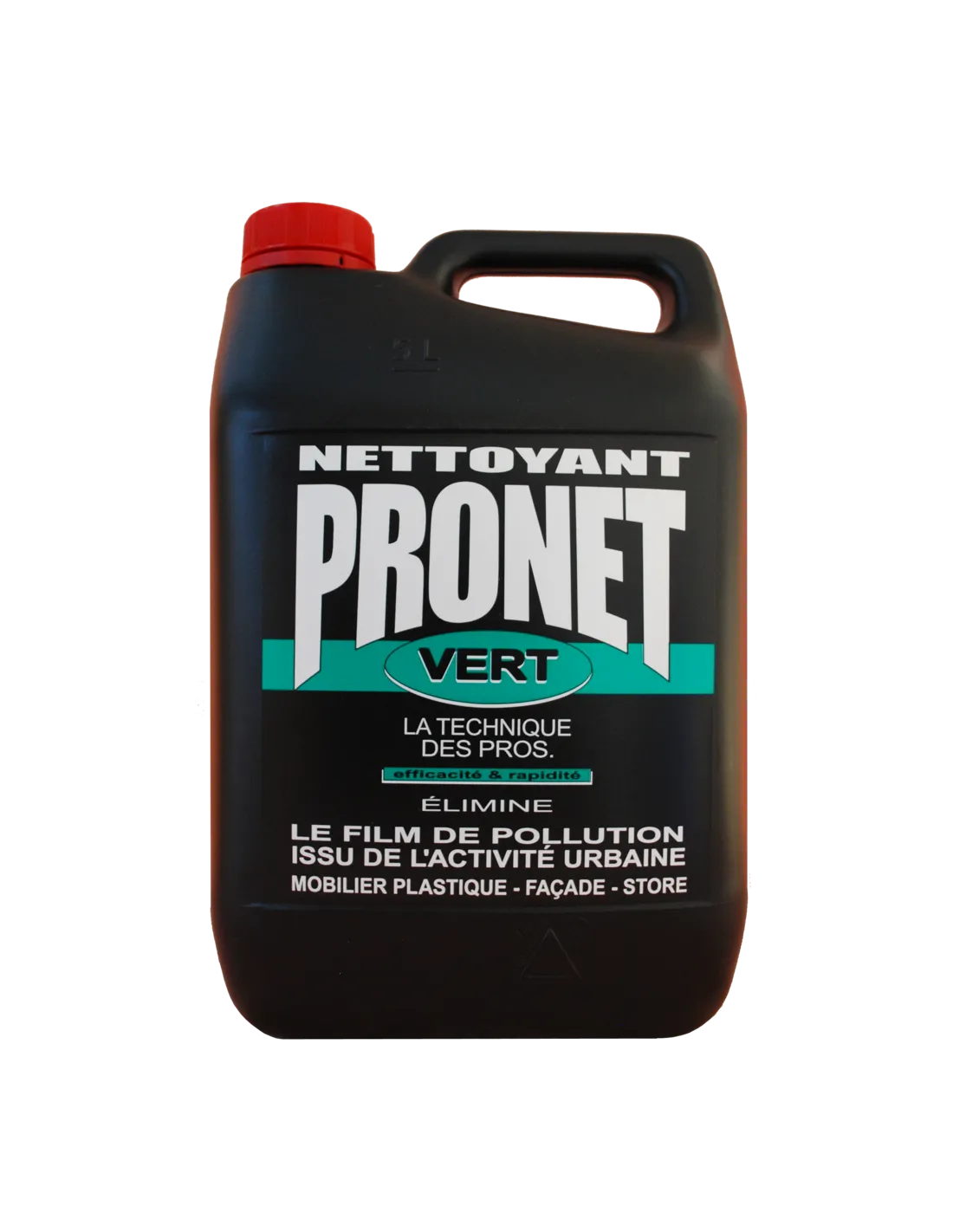 Nettoyant mobilier plastique carrosserie store vert 5 litres - PRONET
