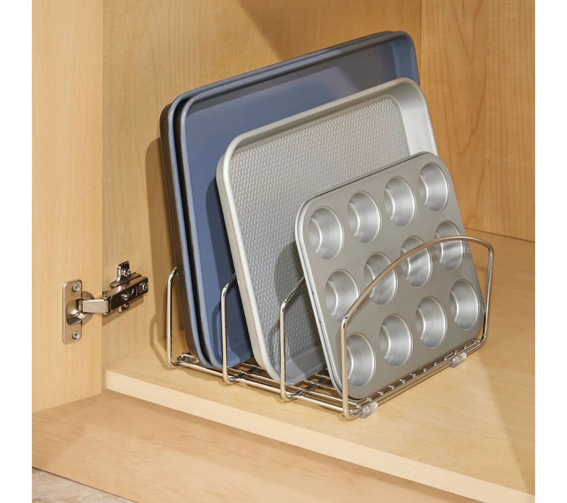 Organiseur Couvercles Et Poêles Acier Chrome