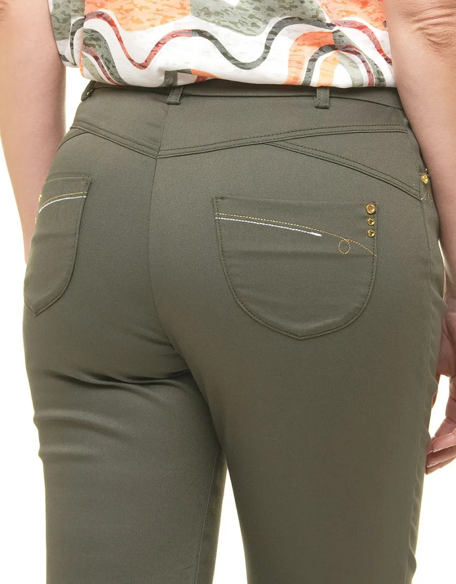 Pantacourt vert kaki 