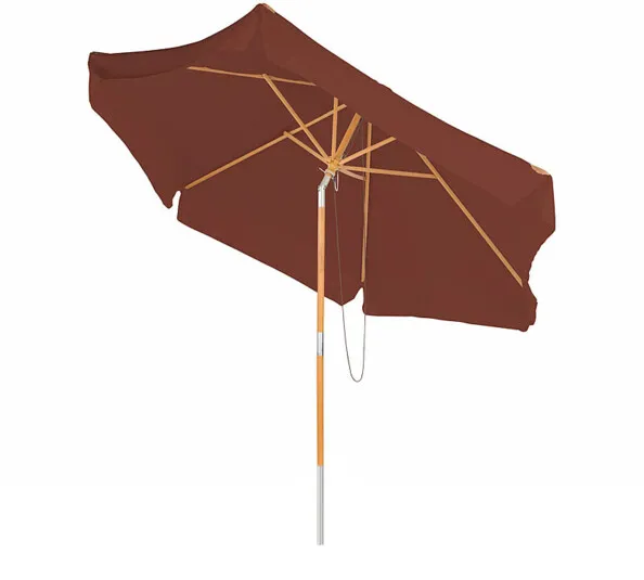 Parasol inclinable marron en bois | Mobilier de jardin 