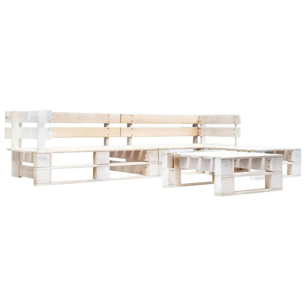 Salon de jardin meuble d'extérieur ensemble de mobilier palette 4 pièc 