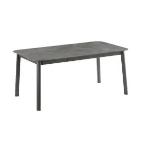 Table Rectangulaire à Allonge Papillon 170/205 x 100 cm Oron Master HPL LAFUMA MOBILIER - Fusain/Titane  