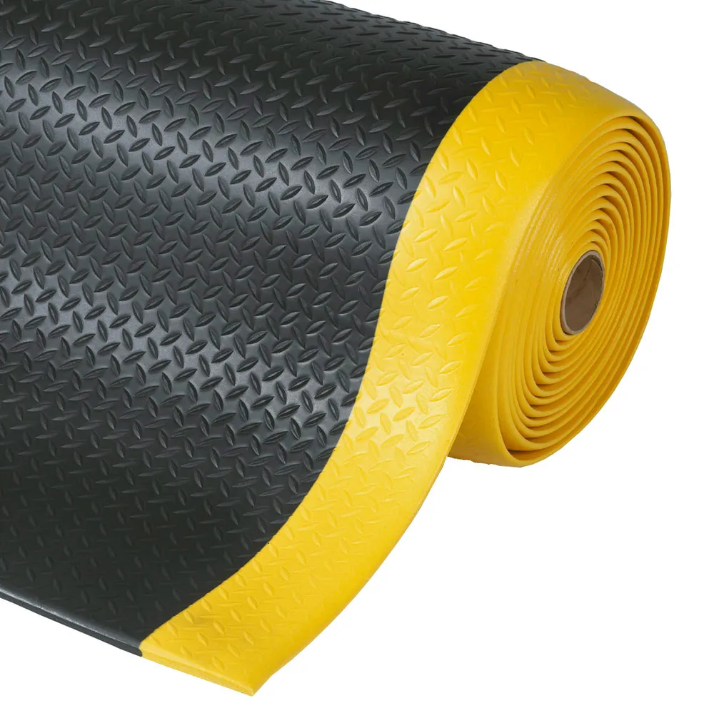 Tapis antifatigue pour zones sèches, tapis DS 9.15, 0,9 x 1,5 m, noir/jaune