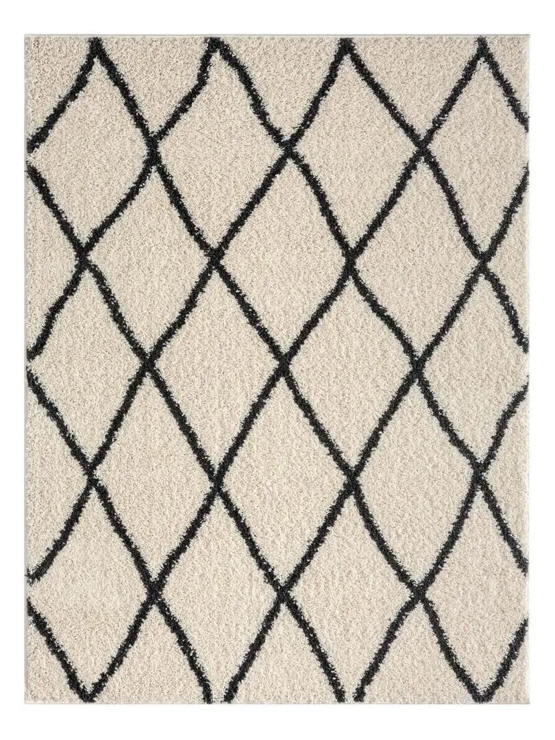 Tapis berbère style BENYLE A - Ecru