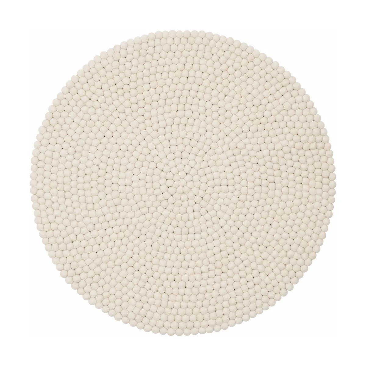 Tapis à boules de feutre écru 50 cmLinéa