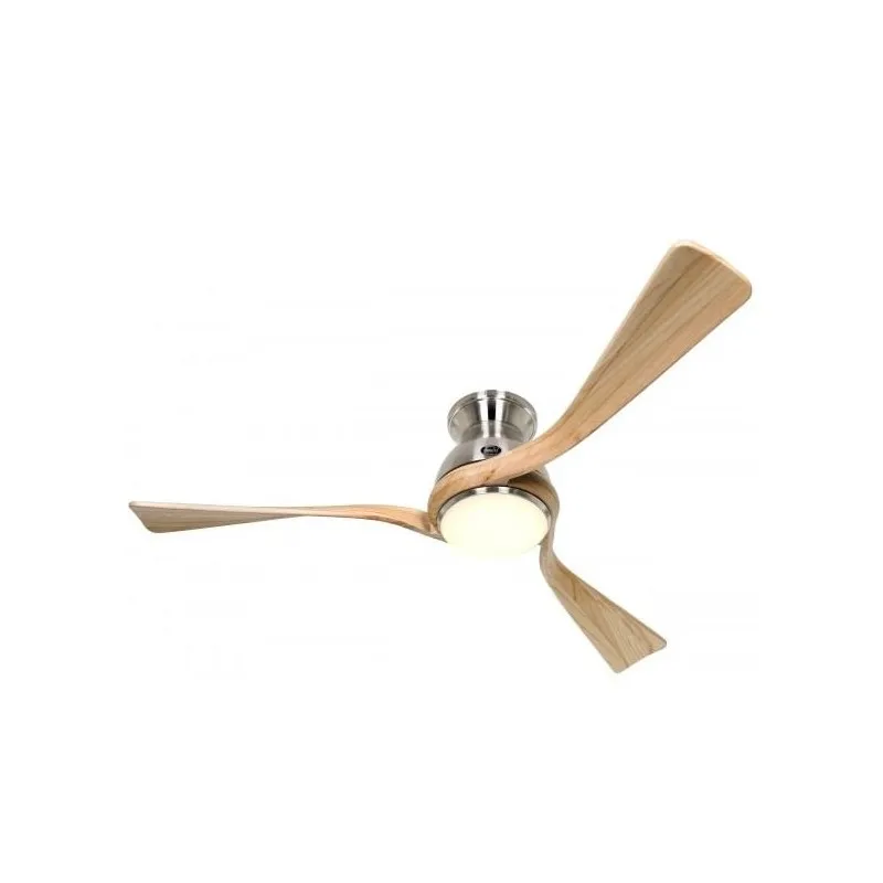 Ventilateur Plafond Eco Regento 140cm Chrome Bois Naturel